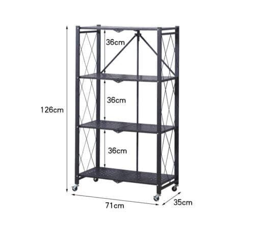 Étagère de rangement pliable à 3/4/5 niveaux, Multifonctionnel et sans installation – Tenir 300kg