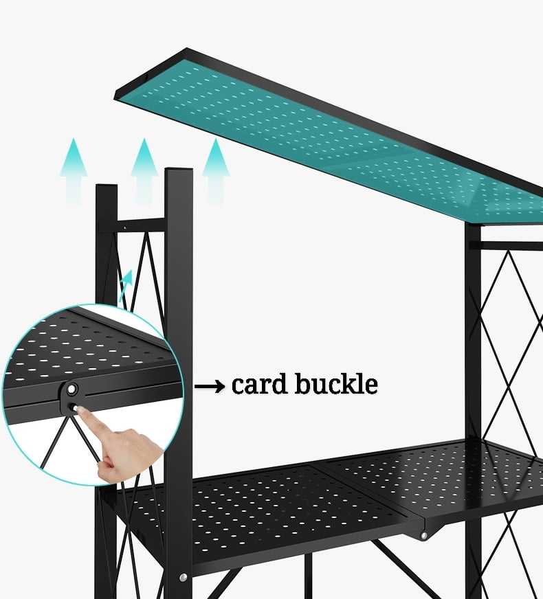 Étagère de rangement pliable à 3/4/5 niveaux, Multifonctionnel et sans installation – Tenir 300kg