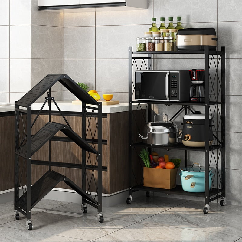 Étagère de rangement pliable à 3/4/5 niveaux, Multifonctionnel et sans installation – Tenir 300kg