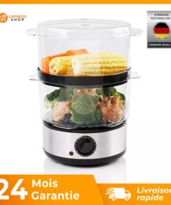 Multifonction SIYO LUX Cuiseur à Vapeur Électrique,  2 paniers 5L  (German Quality)
