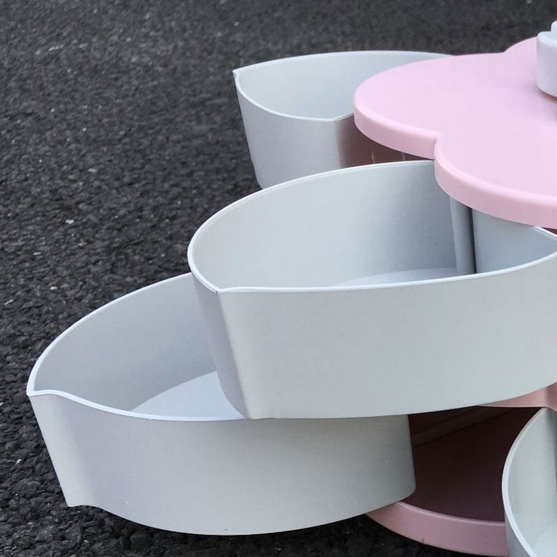 Boîte à bonbons rotative Multifonction en forme de fleur pour bonbons de noix, fruits séchés