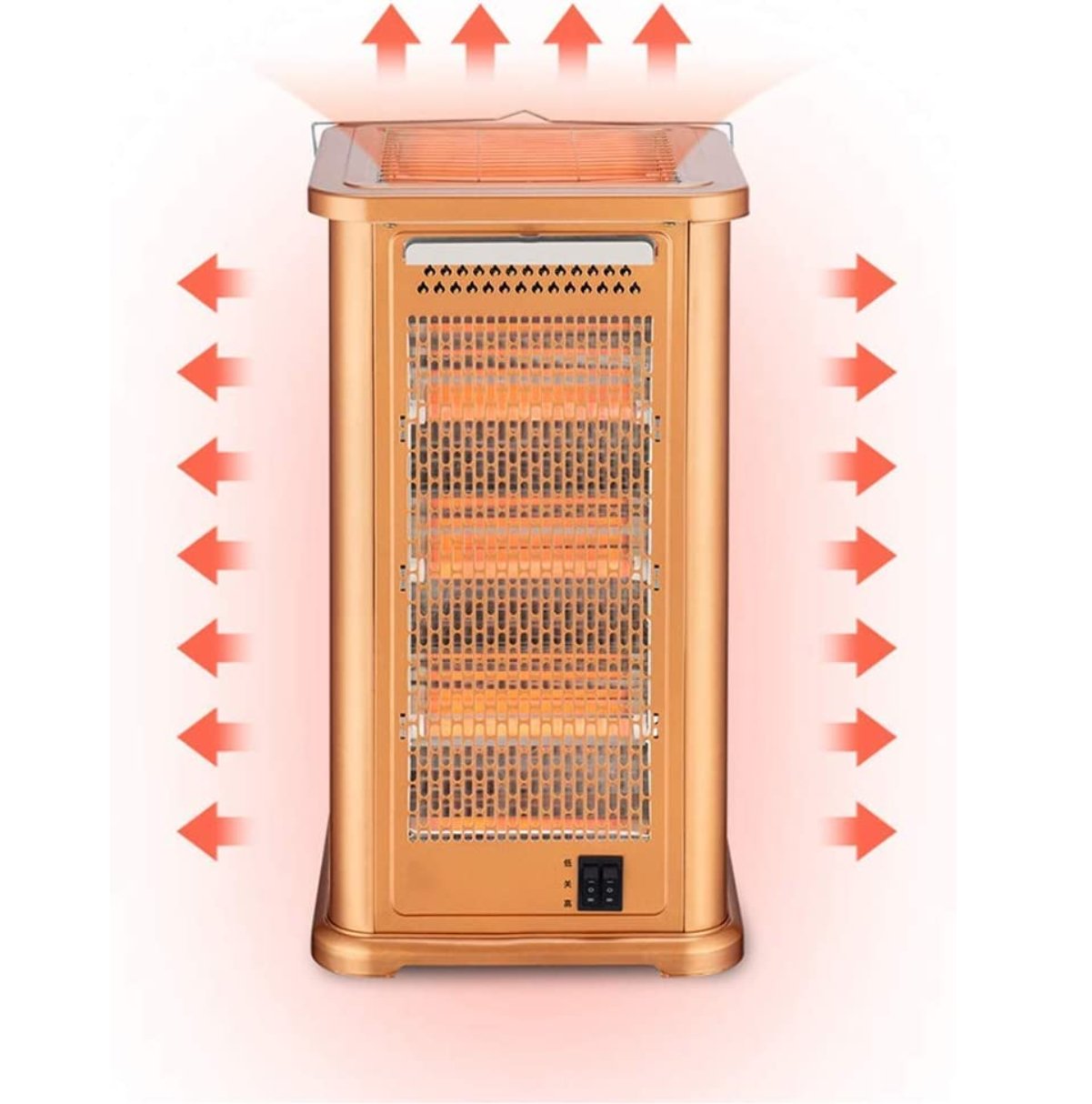 6 en 1 Chauffage électrique BQSCH cinq côtés et barbecue cuisson réglable 2000W