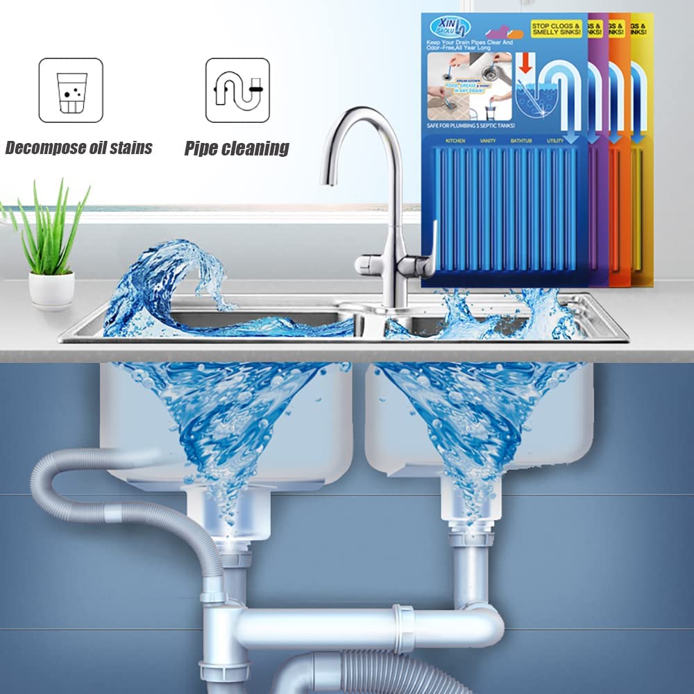 Sani Sticks Bâtons de nettoyage de canalisations pour évier, Multifonction