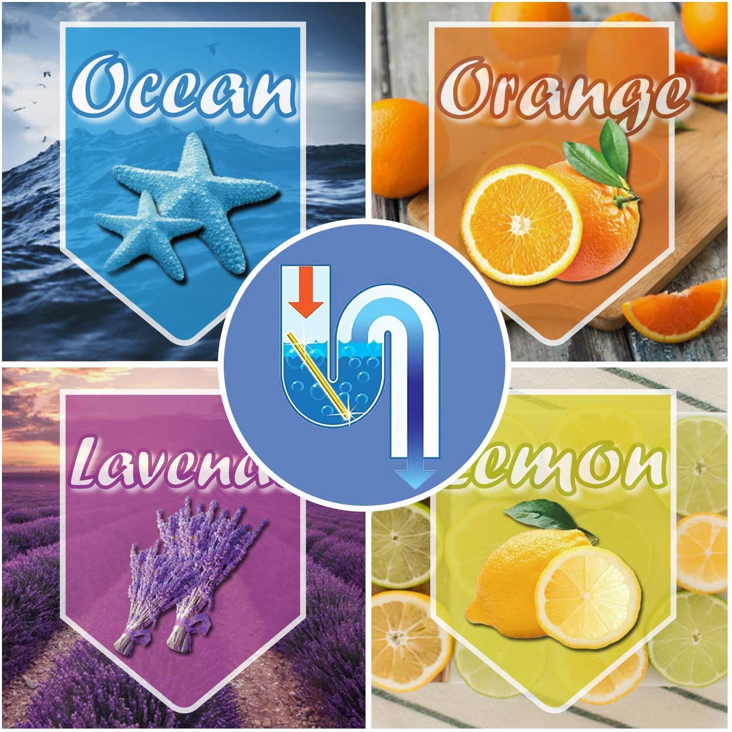 Sani Sticks Bâtons de nettoyage de canalisations pour évier, Multifonction