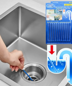 12 Sani Sticks Bâtons de nettoyage et deblocage de canalisations pour évier Multifonction