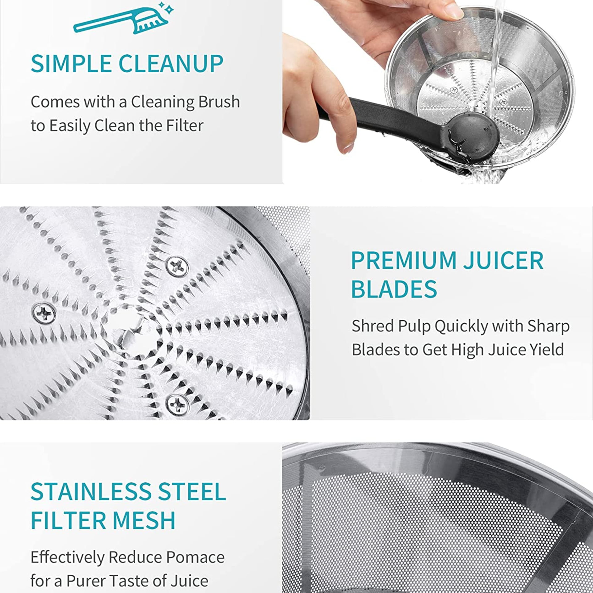 Presse-agrumes centrifuge extra large à 2 vitesses pour fruits et légumes, facile à nettoyer