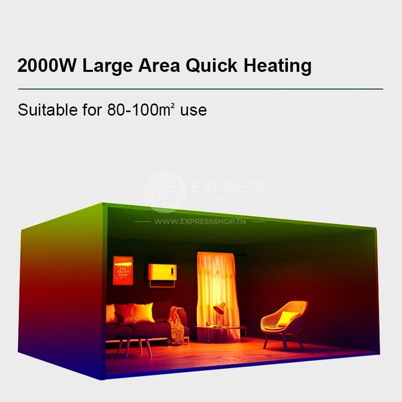 Chauffage électrique mural multifonctionnel 2000W pour la maison étanche rapide chaud pour l’hiver