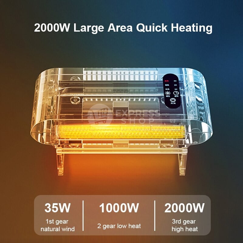 Chauffage électrique mural multifonctionnel 2000W pour la maison étanche rapide chaud pour l’hiver