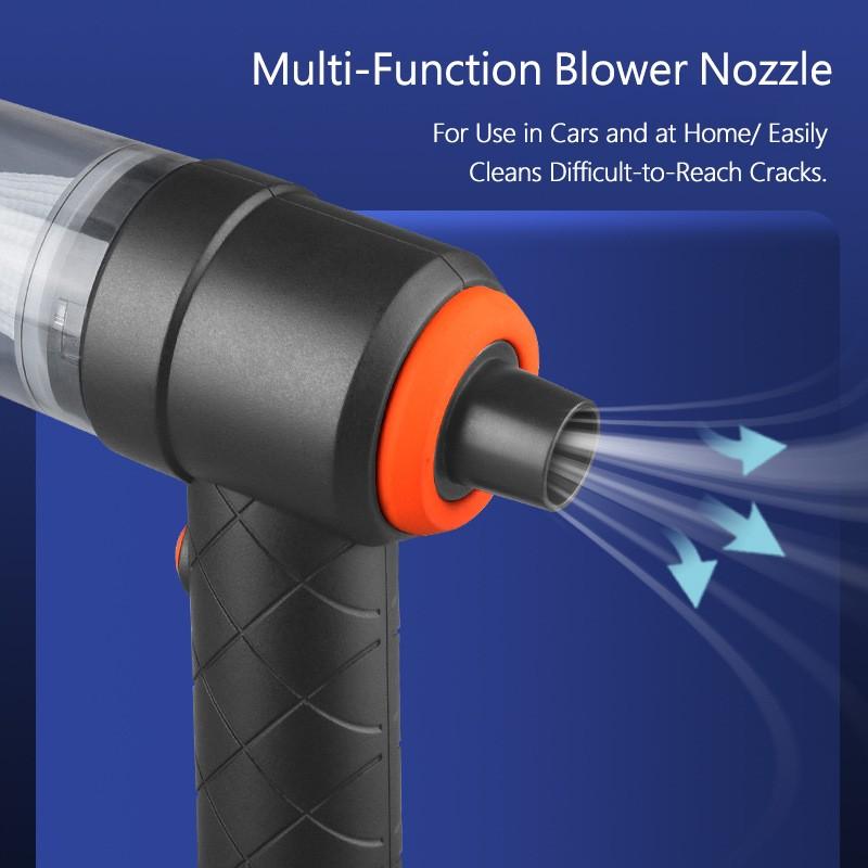 Aspirateur à main sans fil rechargeable par USB et souffleur d'air 3 en 1 sec et humide pour voiture ,maison