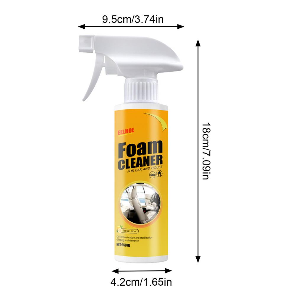 Spray nettoyant en Mousse Polyvalent et multifonction pour la Voiture et la Maison avec saveur de Citron