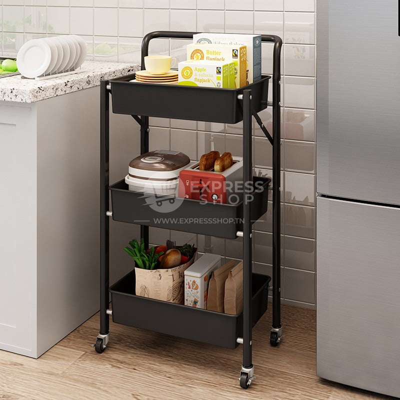 Étagère de cuisine pliable multicouche amovible