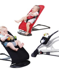 4en1 Chaise à bascule pour bébé, Lit pliable confortable, berceau inclinable jusqu'à 3 ans