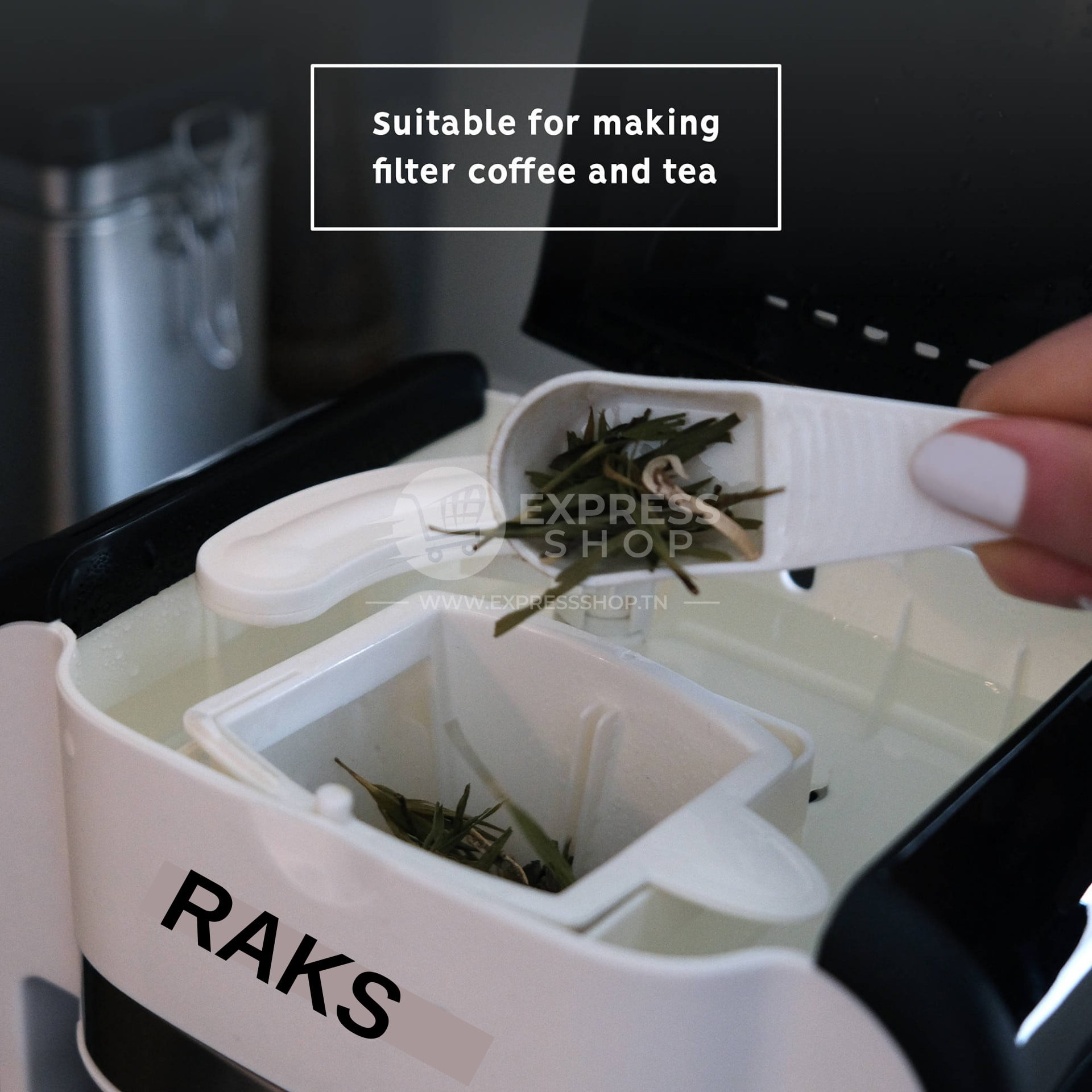 Cafetière électrique goutte à goutte avec 2 tasses personnelles en céramique