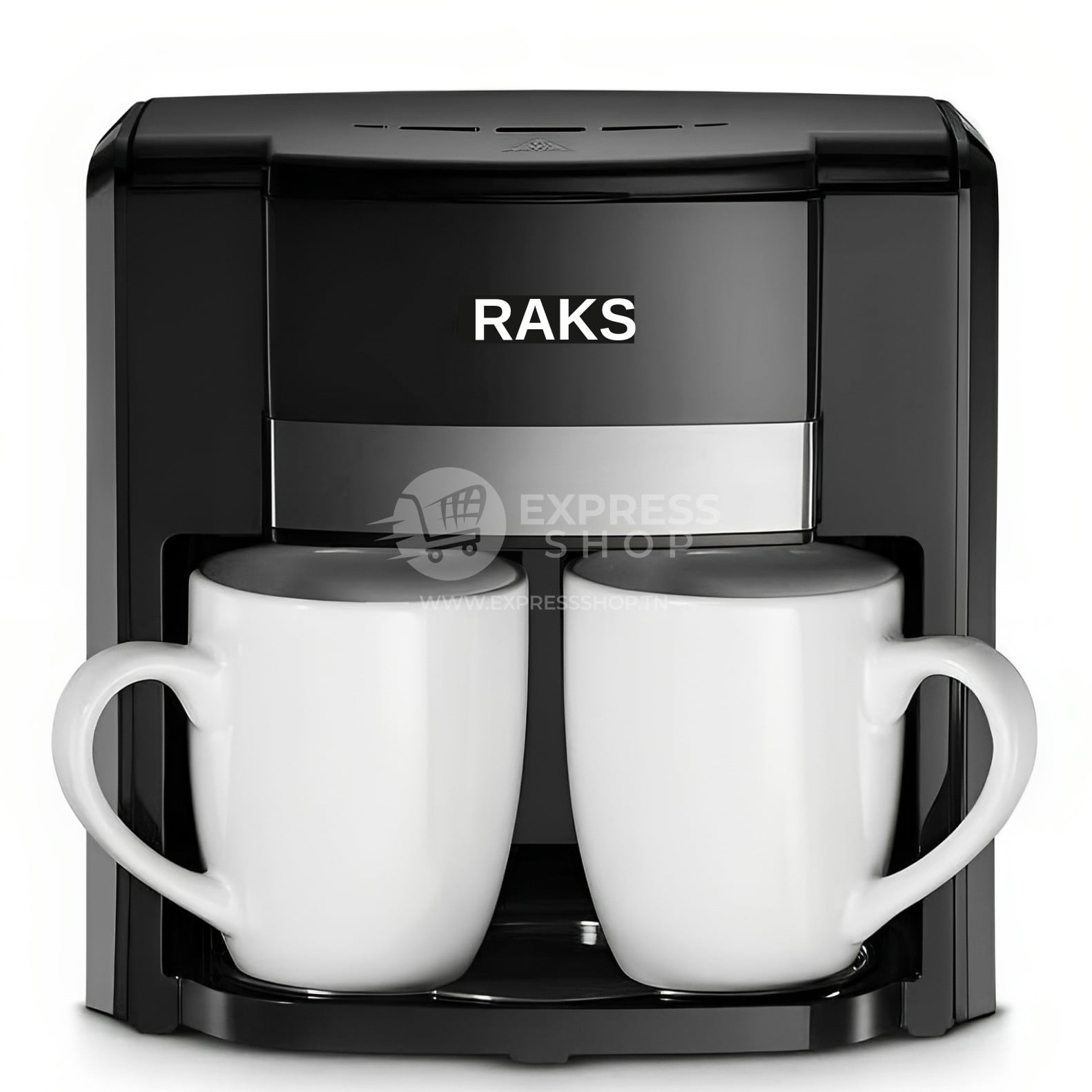 Cafetière électrique goutte à goutte avec 2 tasses personnelles en céramique