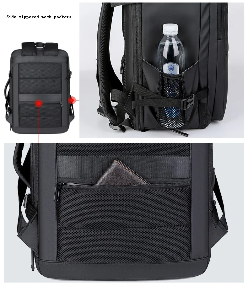 Venture - 4en1 Sac à dos d'affaires 45L extensible d'ordinateur étanches unisexe chargement USB 17 pouces